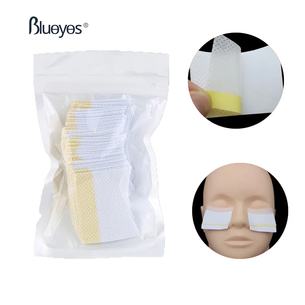 40pcs/bag Eyelash Remover Cotton Pads Sticker Under Eyes Patches Breathable Soft For Removing Grafted False Lashes Makeup Tools