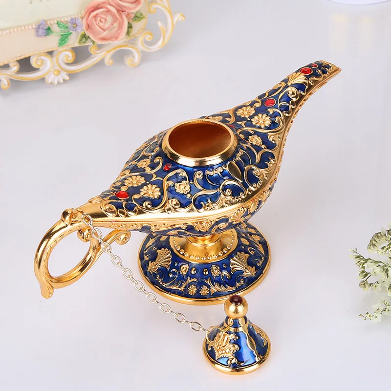 Aladdin magic lamp ornament grande lampada da desiderio decorazione domestica in metallo regalo di inaugurazione della casa artigianato in stile