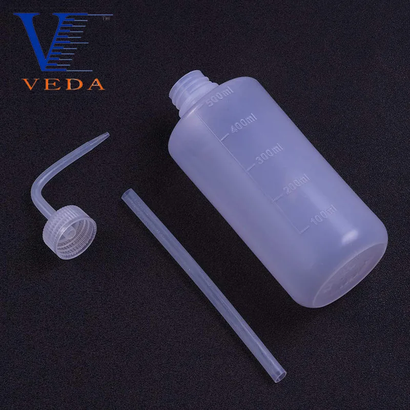3PCS/Sets 500mL Scientific Safety Wash Bottle Narrow Mouth Polypropylene Squeeze Bottles Medical Label Tattoo Wash Bottle