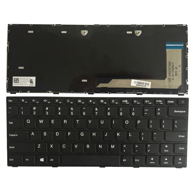 New US keyboard FOR Lenovo IdeaPad 110-14 110-14ISK Laptop Keyboard US Black Frame Black