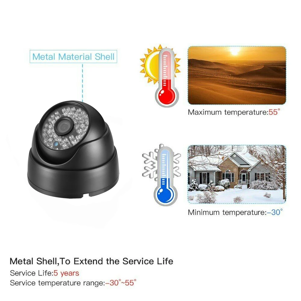 IP66 معدن شل داخلي في الهواء الطلق 48IR LED كاميرا دائرة تلفزيونية ذات تماثلية عالية الوضوح AHDM 5.0MP 720P/1080P AHD عالية الوضوح قبة كاميرا مراقبة