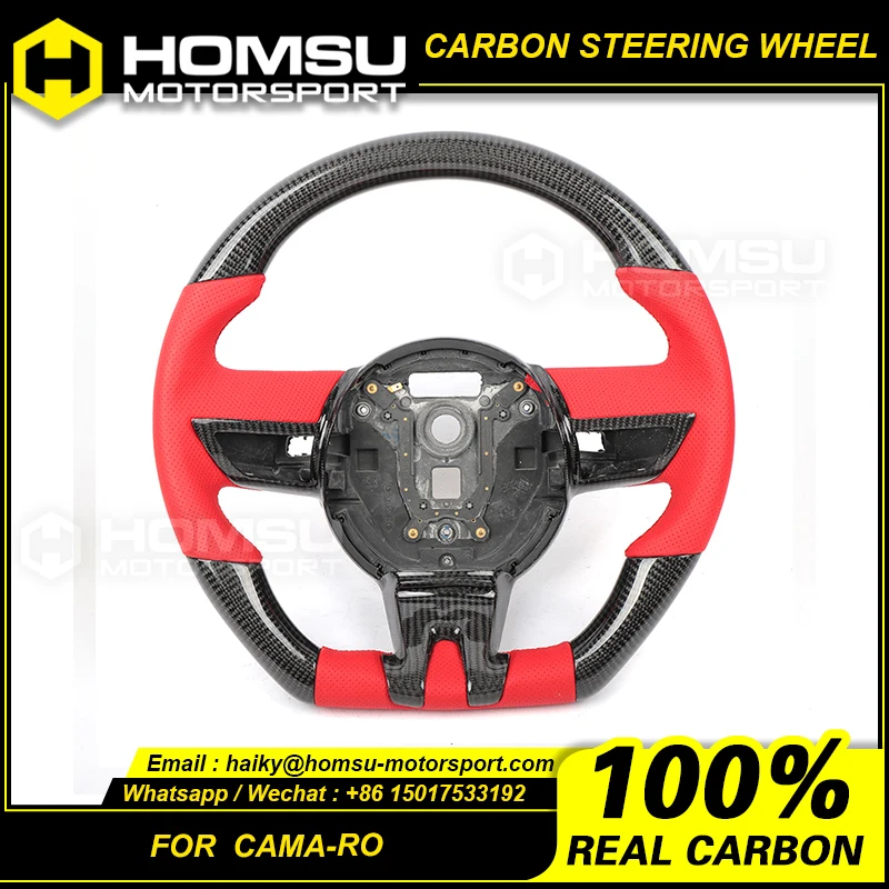 

2010+ Custom Carbon Fiber Steering Wheel For chevrolet camaro 2010+ racing style carbon fiber steering wheel