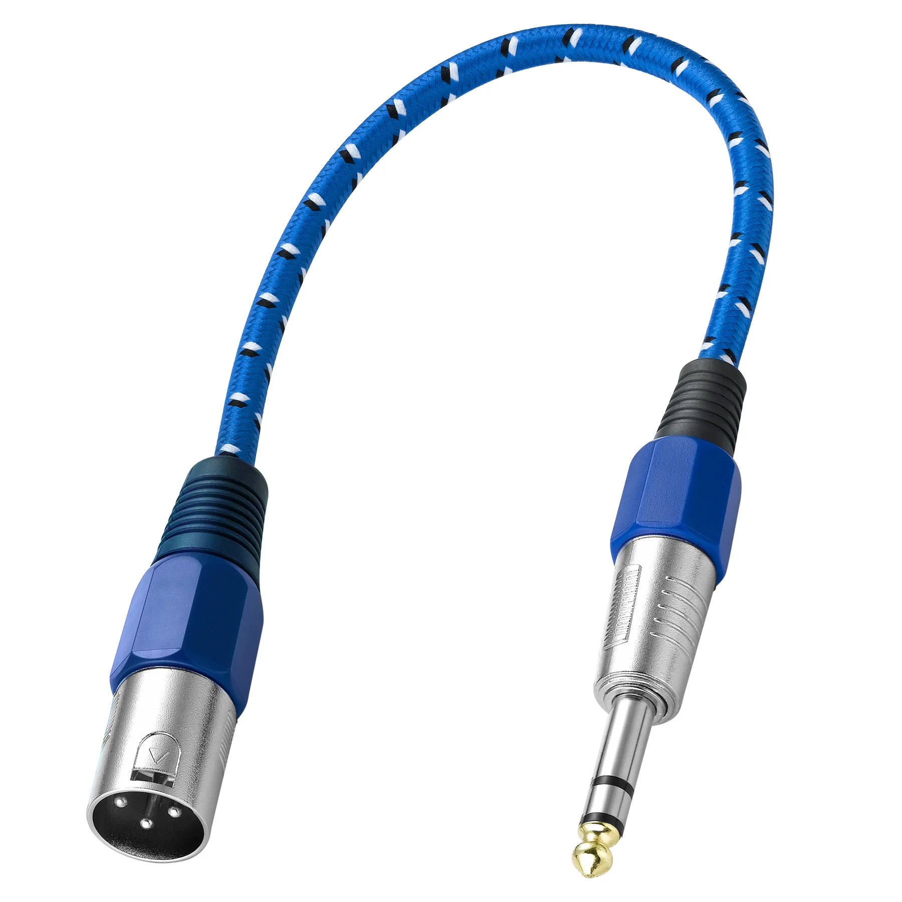 Bochara 30 سنتيمتر مضفر 6.5 مللي متر مقبس استريو ذكر إلى XLR ذكر محول الصوت كابل محمية ل ميكروفون مضخم مزج