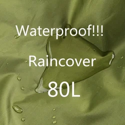 Camo Rain Cover Backpack, Waterproof Bag, Outdoor Camping, Hiking, Climbing, Dust Raincover, 80L