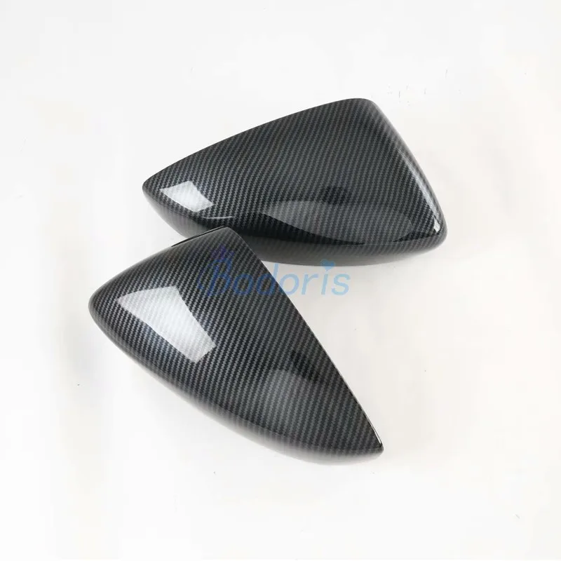 For Mazda CX-30 CX30 2020 2021 Carbon Fiber Color Side Wing Mirror Cover Rearview Overlay Garnish Panel Car Styling Accessories