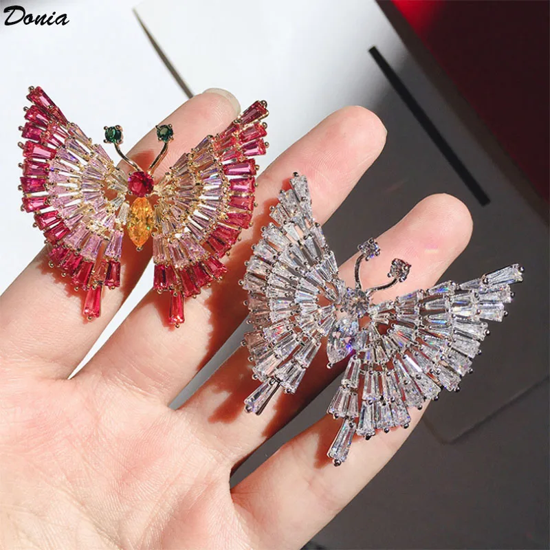 

Donia jewelry Fashion new upscale brooch copper inlaid AAA zircon Butterfly brooch ladies upscale pin clothing accessories