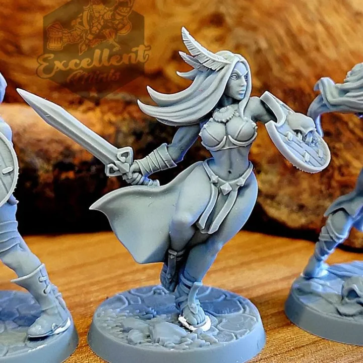 38mm 56mm  Resin Model  Female Warriors  Figure Unpainted RW-178