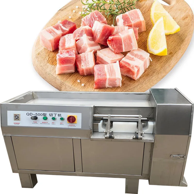 High-Yield Commercial Automatic Dicing Machine Stainless Steel Fresh Meat Dicing Machine Micro-Frozen Meat Dicing Machine 380V