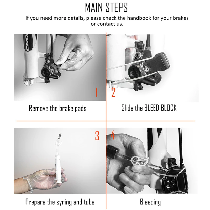 Bicycle Hydraulic Disc Brake Oil Bleed Kit Tools For SHIMANO, SRAM, MAGURA Series MTB Bike Bicycle Brake Repair Tool