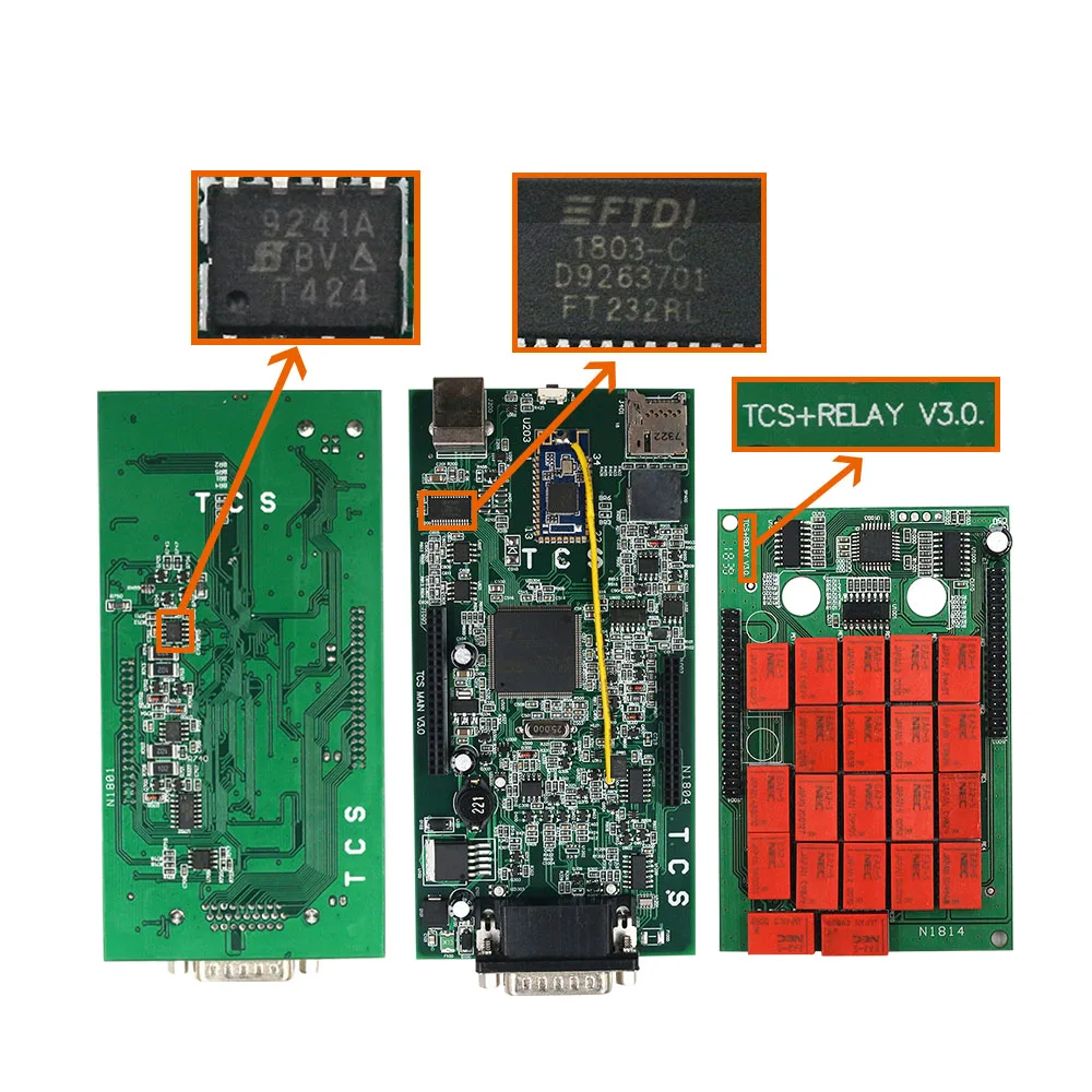 Multidiag Pro 2021.11/2022 TCS Pro OBD2 Bluetooth Scanner for Car Truck Auto Scanner Diagnostic Tool with Double Board NEC Relay