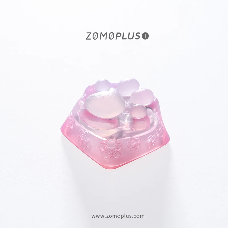 ZOMO PLUS 귀여운 3D 프린트 레진 및 실리콘 사쿠라, 티파니 키티 발, 장인 키캡, 기계식 키보드, 고양이 발 키캡