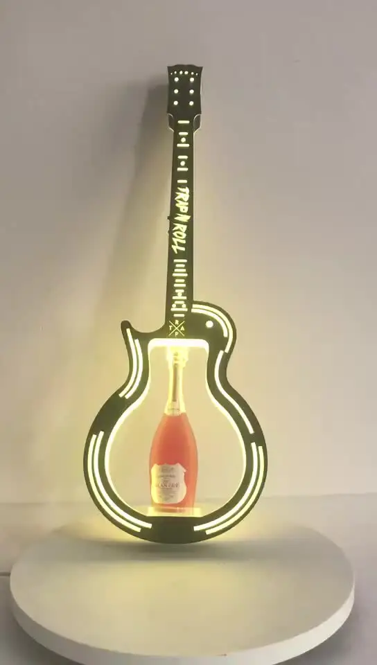 Custom Logo LED Guitar Glorifier Display  VIP Bottle Presenter for Night Club