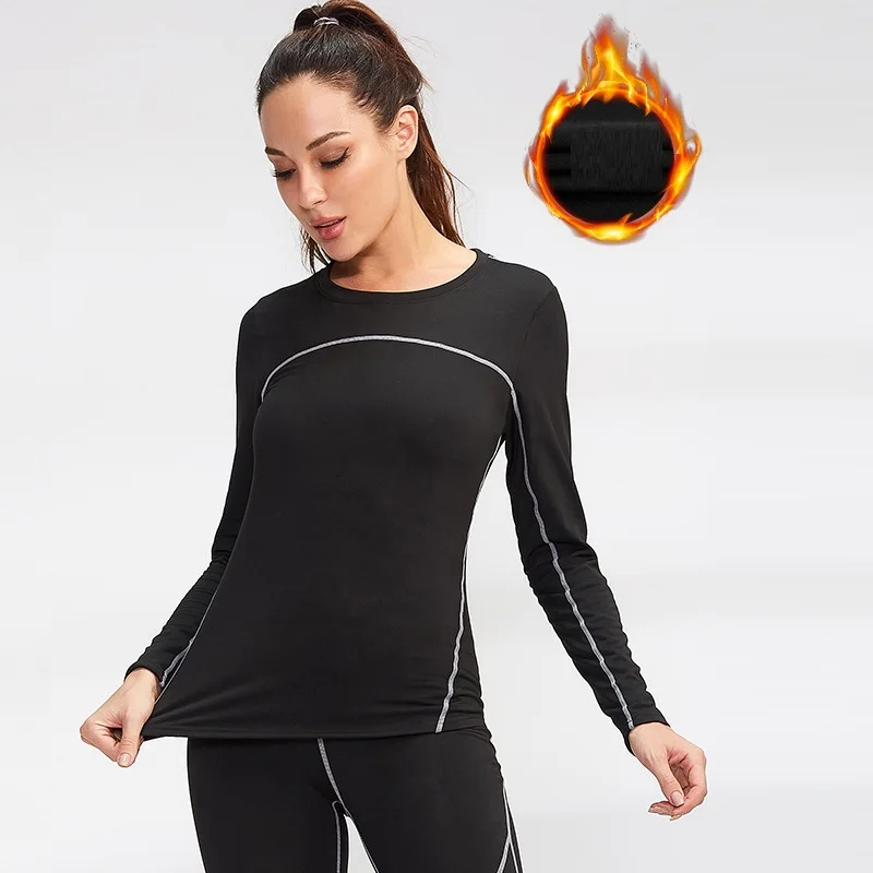 Thermal underwear For Women Long Johns Fleece Winter Elastic Sports Sets Underpants And Undershirts Tracksuit