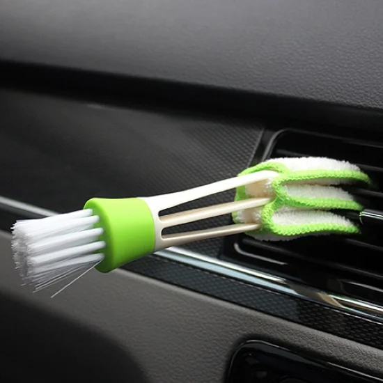 Car-styling Auto Accessories 2 In 1 Car Air-conditioner Outlet Cleaning Tool Long Durable Multi-purpose Duster Brush Cleaner