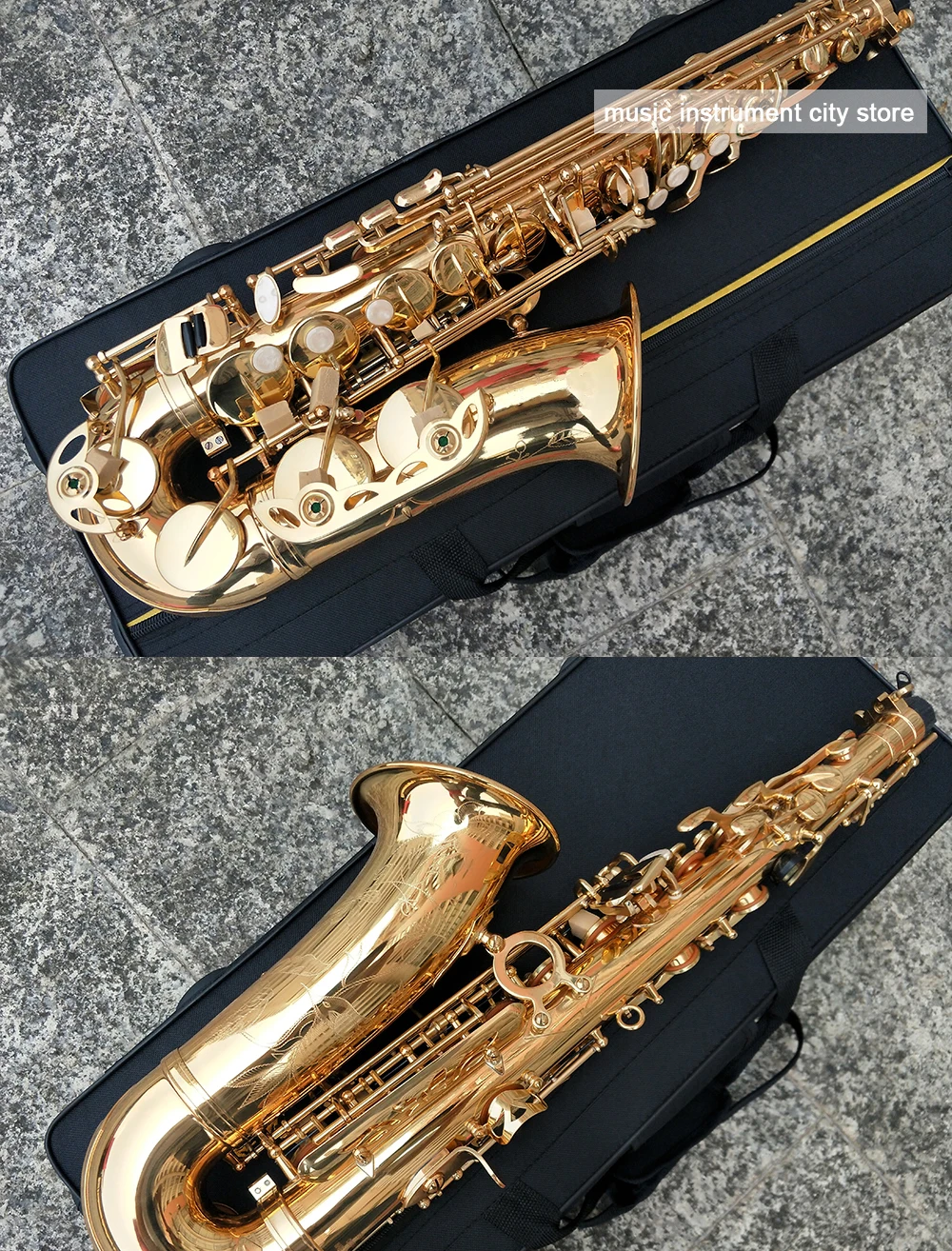 

Super Action R54 Series II Flamingo Gold Alto Eb Tune Saxophone 54 Model E Flat Sax with Reeds Case Mouthpiece Professional