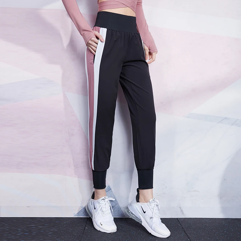 Vansydical Loose Thin Sports Pants Quick Dry Running Jogging Trousers Womens High Waist Yoga Gym Sweatpants