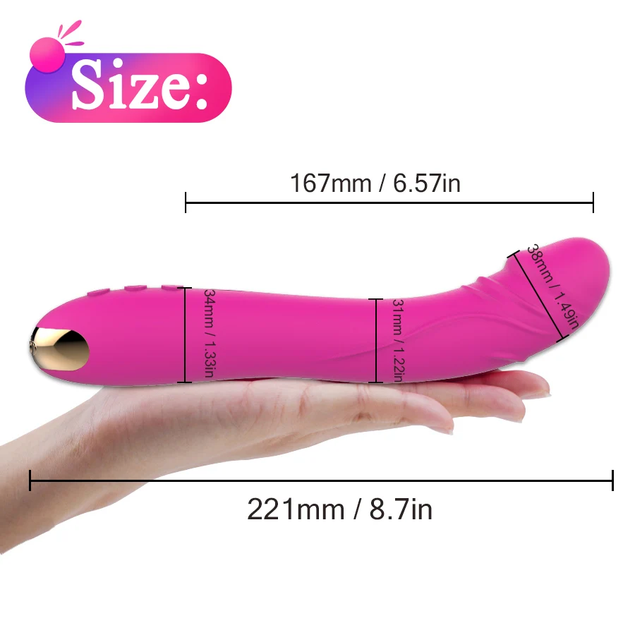 FLXUR Lengthened Dildo Vibrator for Women Vagina Clitoris Massarger Erotic Toys Soft Skin Feeling Sex Products for Adults