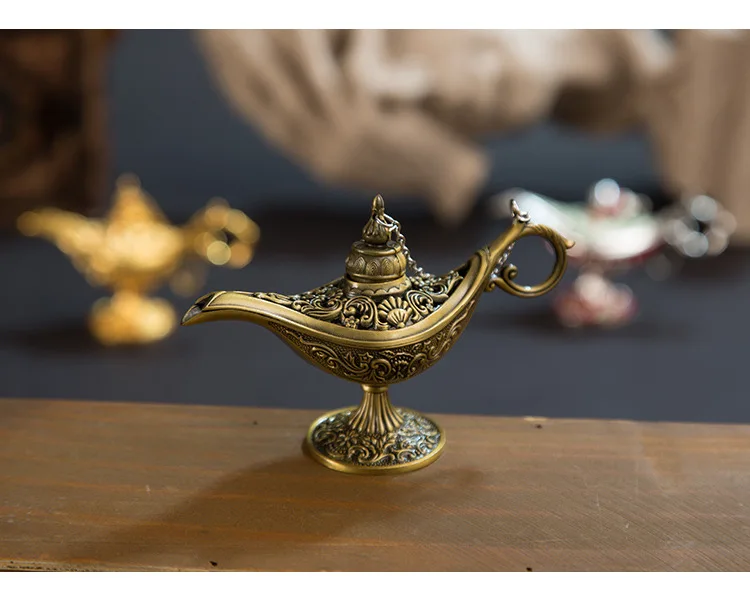 wholesale Statue Aladdinlamp decoration factory outlets Handmade lamp Colored Tea Pot Genie Lamp Vintage