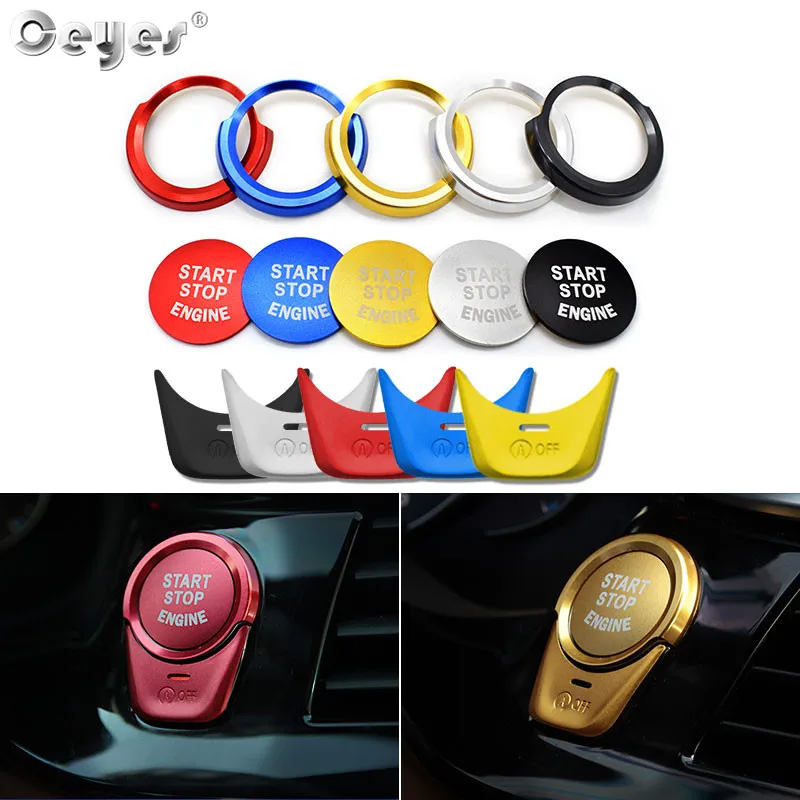 Ceyes Car Interior Decorate Accessories Styling Engine Ignition Start Button Rings Case For Bmw X3 X4 X5 X6 Series Replace Cover