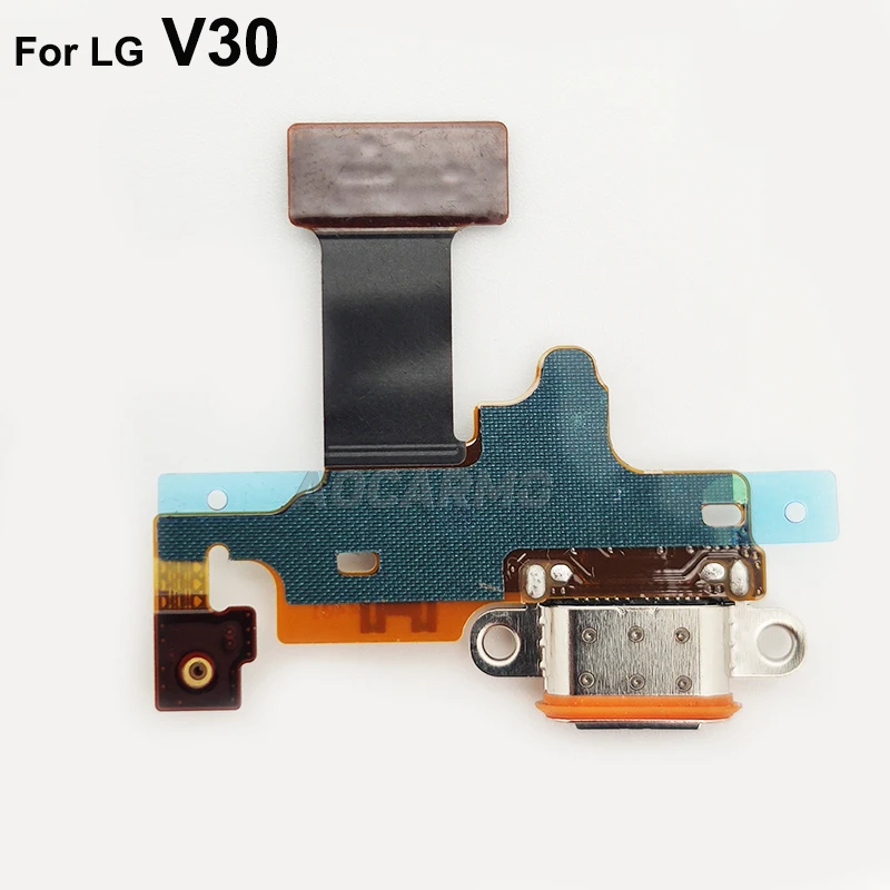 Aocarmo For LG V30 /V30+ Plus USB Charging Port Charger Dock Connector Mic Microphone Flex Cable Circuit Board Replacement Parts