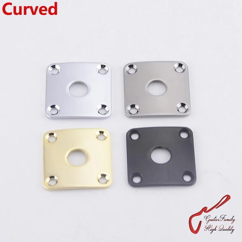 1 Piece  Square Curved  Metal Jack Plate For Electric Guitar Bass  ( #1063 ) MADE IN KOREA