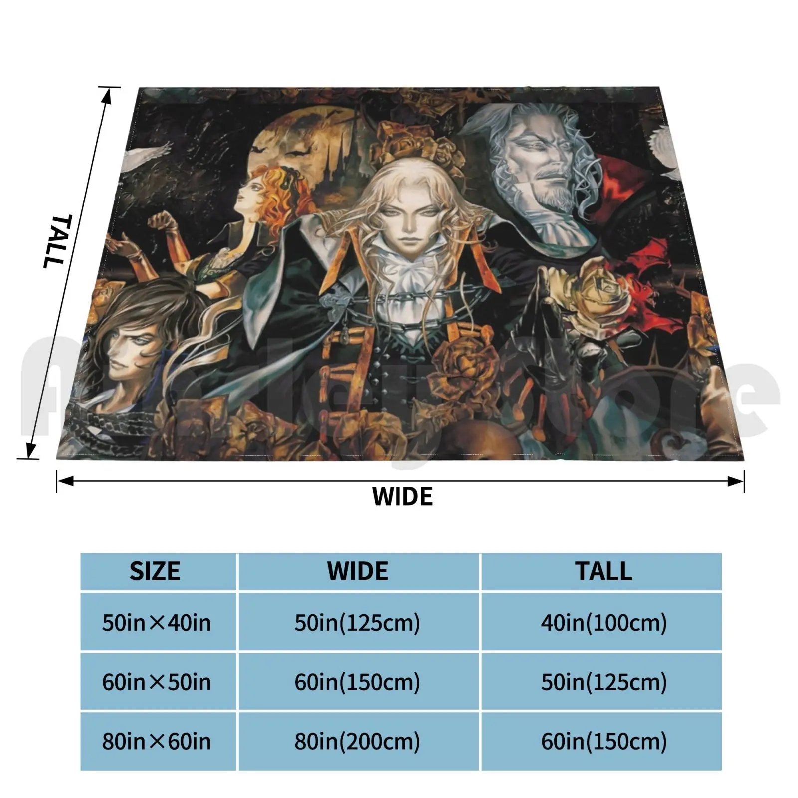 Castlevania Symphony Blanket For Sofa Bed Travel Castlevania Symphony Of The Night Dracula X Dracula Vampire