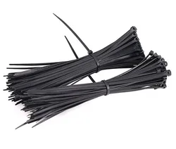 50Pcs Black Nylon Cable Ties Plastic Self-locking Cable Zipper Buckle Wire Zip Tie 3*80mm-4*300mm