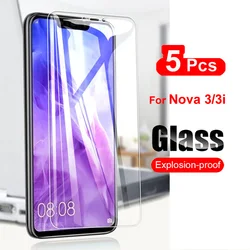 5Pcs Glass For Huawei Nova 3 3i 3E Screen Protector Tempered Glass For Huawei Nova 3 3i 3e Glass 2.5D Anti-scratch Film