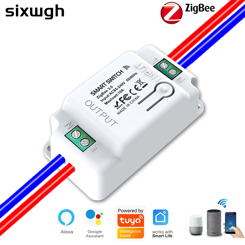 Tuya Alexa Timer Switch Smart Home Automation zigbe3.0 modulo relè Tuya Smart life app control interruttore luce a parete interruttore Zigbee