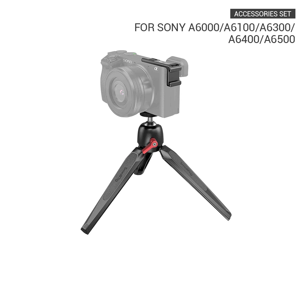 SMALLRIG Cold Shoe Mount Tripod Kit for SONY A6000 Tripod Kit Designed for Sony A6 Series Cameras Can Mount Microphone 3150