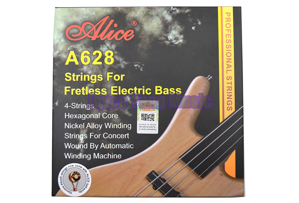 

Alice A628 Fretless Electric Bass Strings Concert Strings Nickel Alloy Wound 4 Strings 045-101 in. Free Shipping