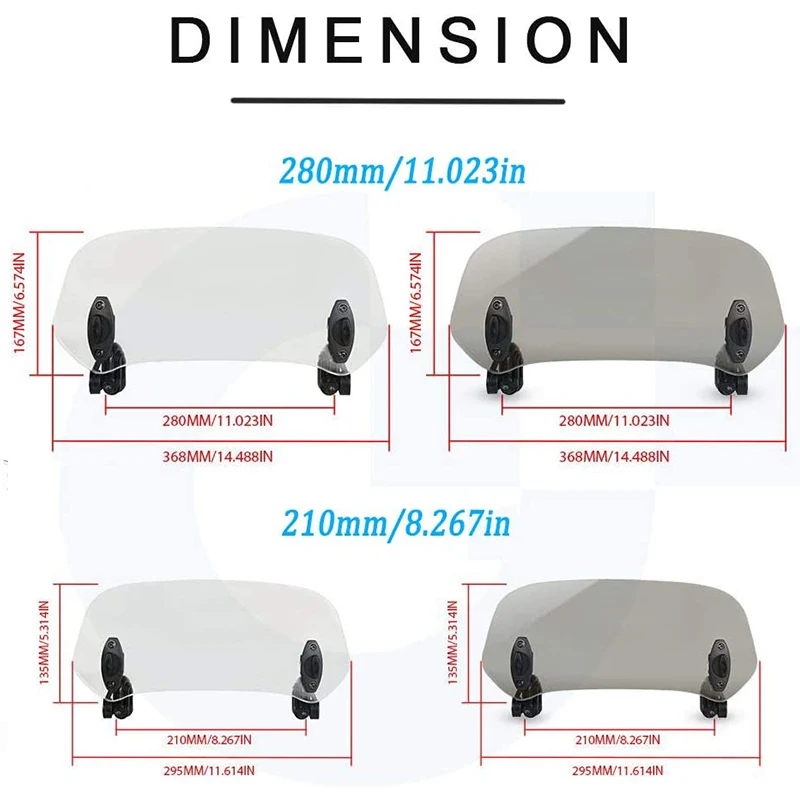 Motorcycle Windshield Extension For Honda Goldwing 1500 GL1500 GL1800 GROM/MSX125 CBR400RR Spoiler Windscreen Air Deflector