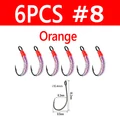 6 piezas talla 8 naranja