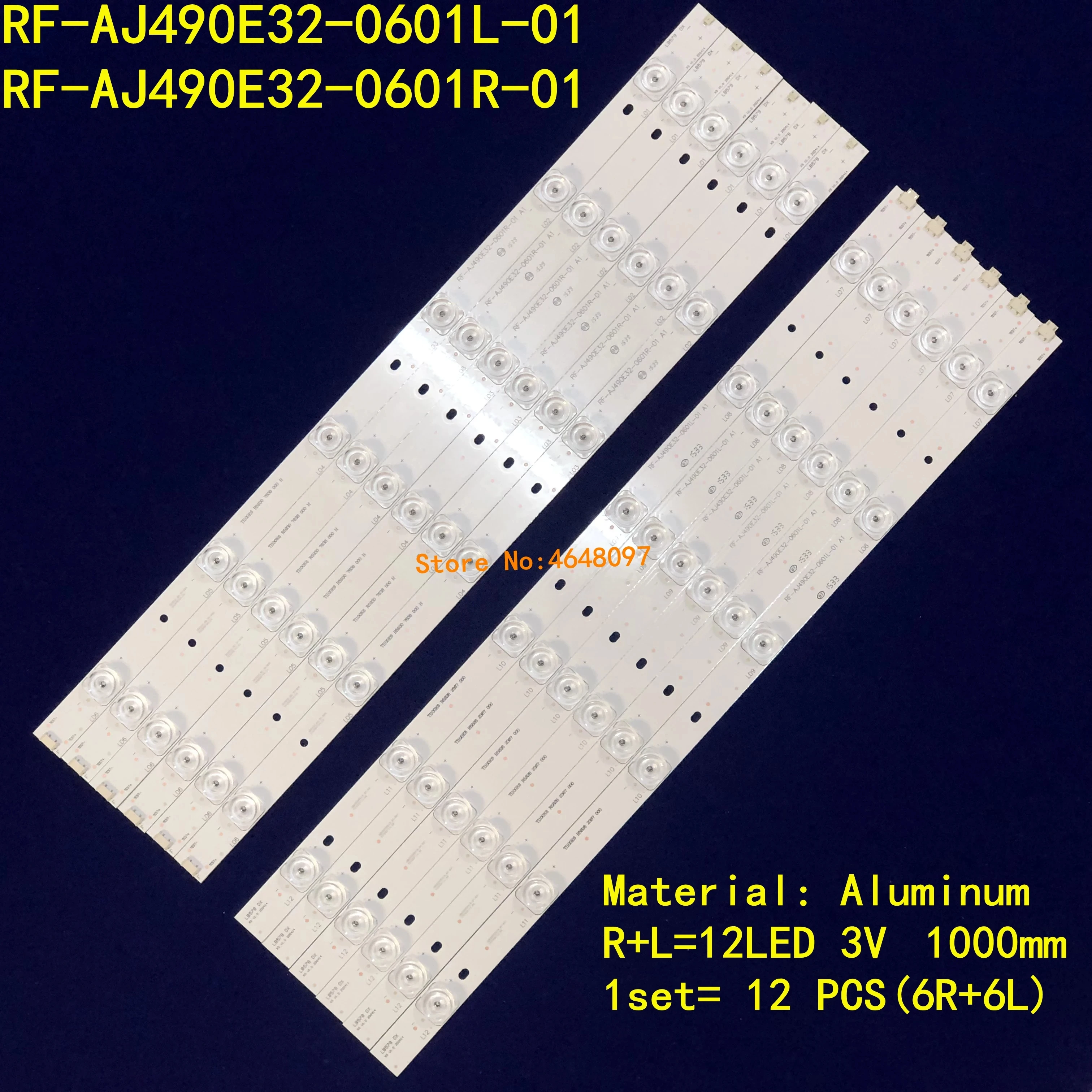 

LED backlight strip(12)for Sharp RF-AJ490E32-0601L-01 0601R A1 LC-49CFE6031K LC-49CFF5001K LC-49CFE6032E 49CFE5002E 49CFE6032K