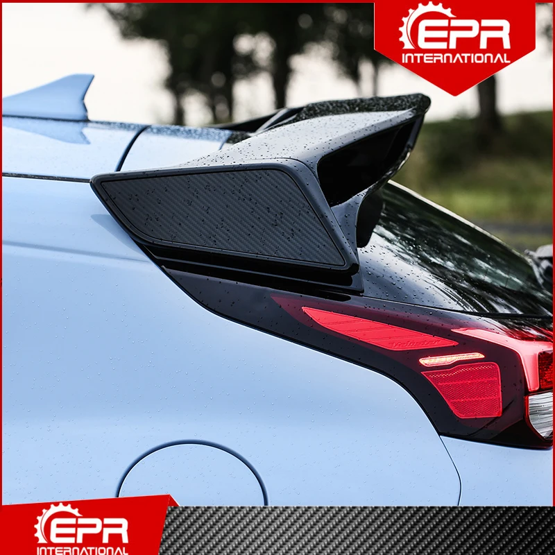 For Veloster N Style Carbon Fiber Rear Spoiler (No with brake lights ) Glossy Carbon Roof Wing Splitter For Veloster 2019+