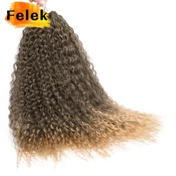 Brazilian Braids Kinky Curly Crochet Hair For Black Women Afro Crochet Braids Synthetic Braiding Hair Extensions For Women Felek