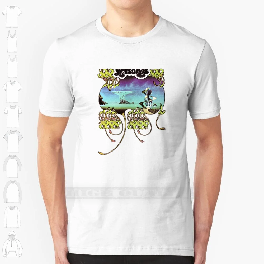Yes-yessongs 100% algodão camiseta, rocha, rocha, James, Anderson, alc, Sherman, conta, Alan, branco, Steve Howe