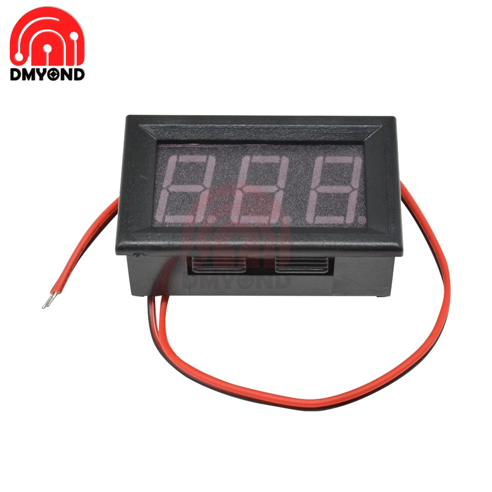 2 Wire 0.56 Inch LED Digital Voltmeter AC 70V-500V Digital Voltmeter Voltage Panel Meter For 6V 12V Electromobile Motorcycle Car