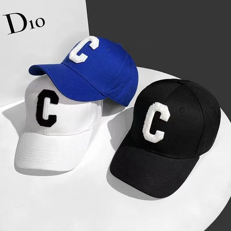 Baseball Cap Hip Hop Street Solid C Letter Adjustable Hat For Men Blue White Trucker Caps Outdoor Sport Dancer Hat