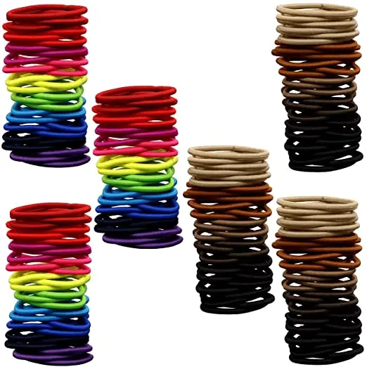 

Резинки для волос SHCXGQN, 4 мм, несколько упаковок, неметаллические резинки для фиксации хвостиков, резинки для волос для женщин и девочек, оптом, JW001