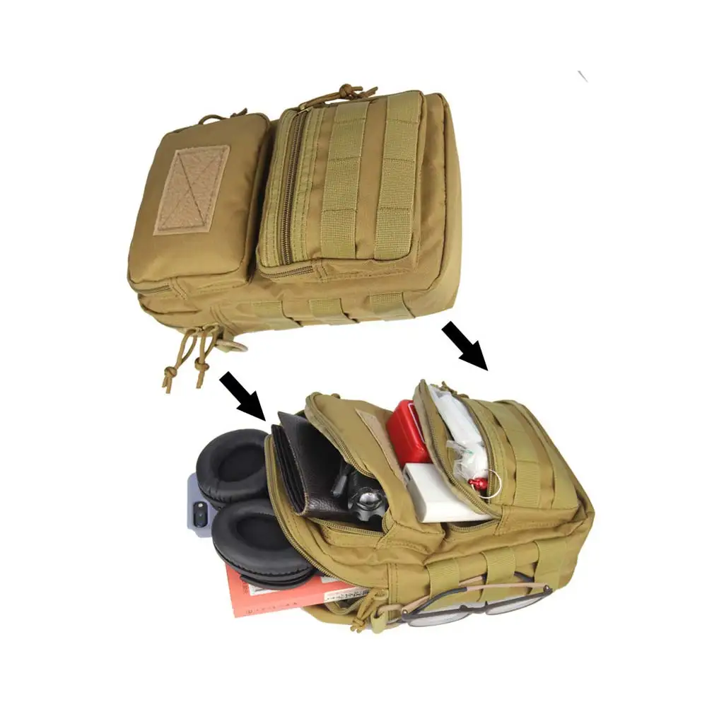Men Tactical Bag Sling Mollle System Bags Sport Handbag Shoulder Pack Crossbody Bags Travel Camping Phone Bag Hiking Fanny Pack