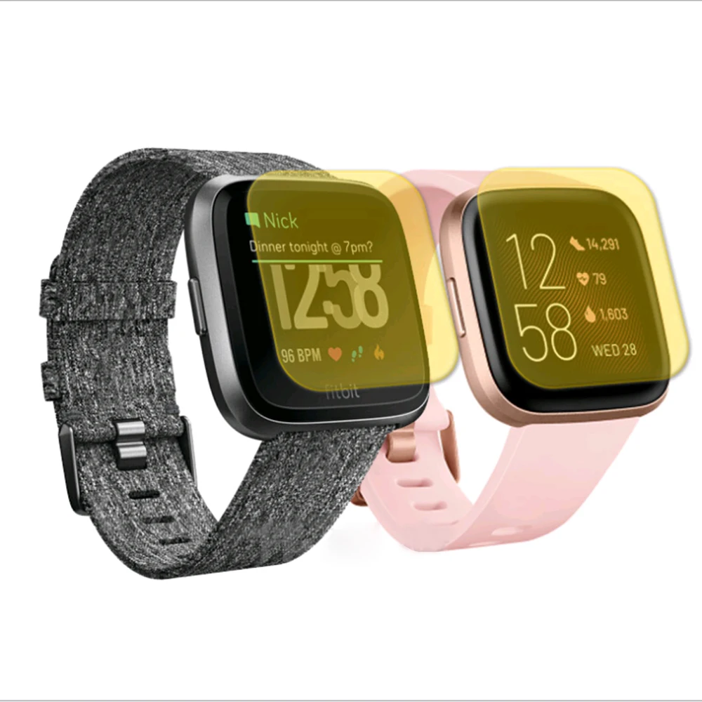 ฝาครอบHydrogelฟิล์มสําหรับFitbit Versa 2 SmartWatch Soft TPU Anti-ScratchสําหรับFitbit Versa2 3Dเต็มรูปแบบป้องกันหน้าจอ