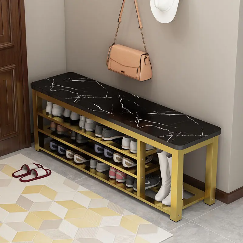 Steel-wood long shoe storage cabinet storage shoe rack entrance shoe stool rest stool seatablechanging shoe полка для обуви