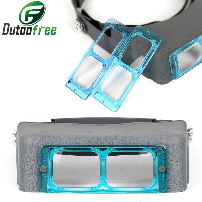 Optivisor Head noszenie lupa oko lupa zegarmistrz naprawa trzecia ręka kask okulary powiększające noszenie lupa do naprawy zegarków