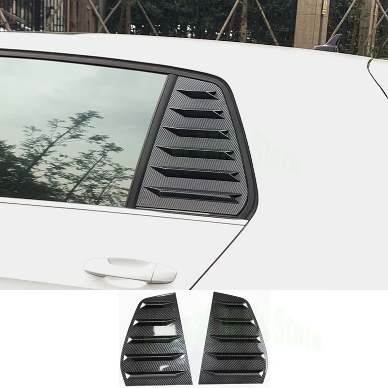 Exterior Car Rear Windows Triangle Louver Cover Stickers For VW Golf 6 7 7.5 MK6 MK7 MK7.5 GTI R GTD Car styling Cover stickers