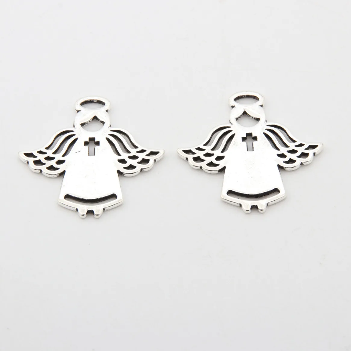 20pcs Silver Color Angels In White Nurse Charms Love And Peace Pendant Bracelet Necklaces Jewelry Supplies