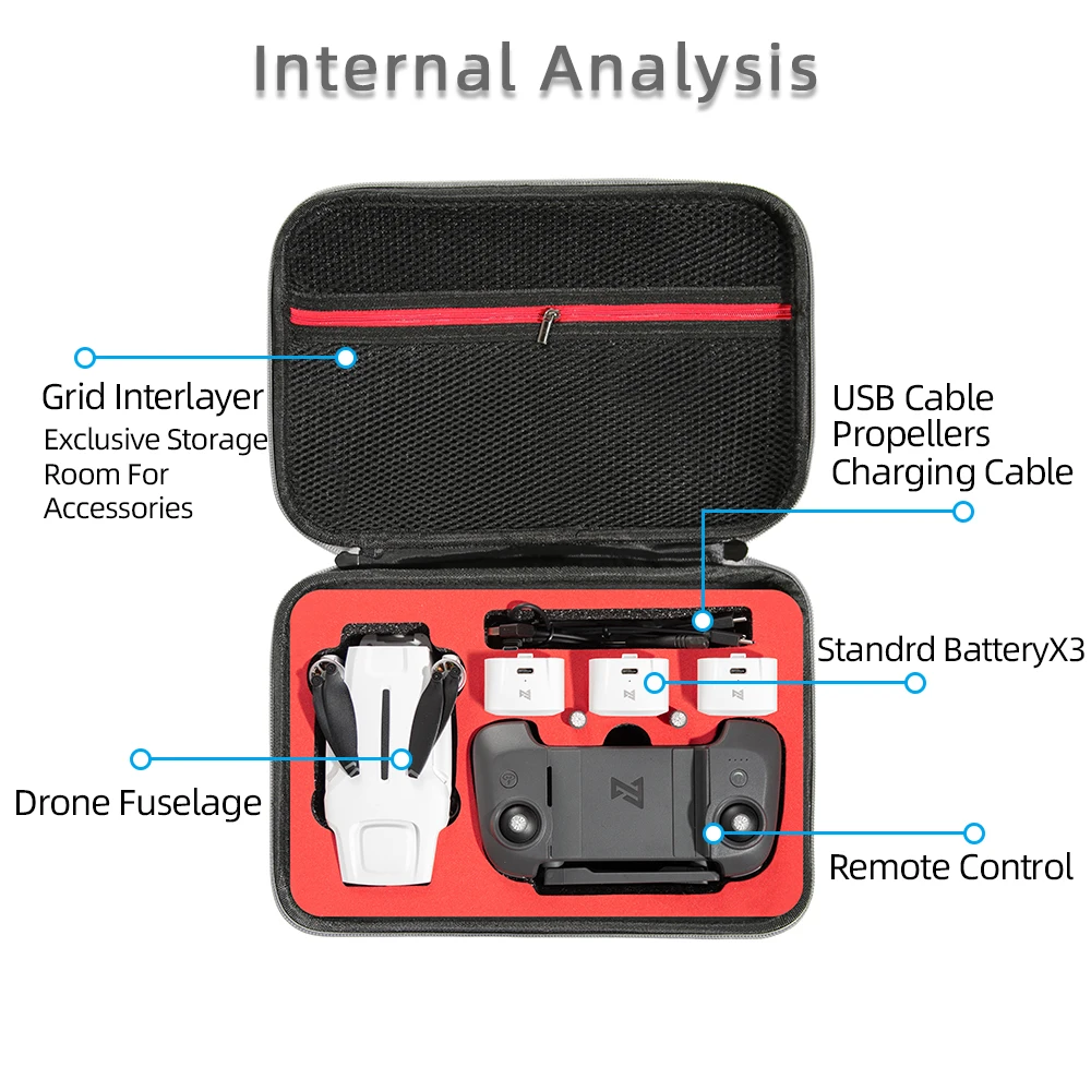 Портативный чехол X8 Mini, Противоударная сумка, защитная коробка, чехол для переноски Fimi X8, аксессуары для мини-дрона, сумка для хранения