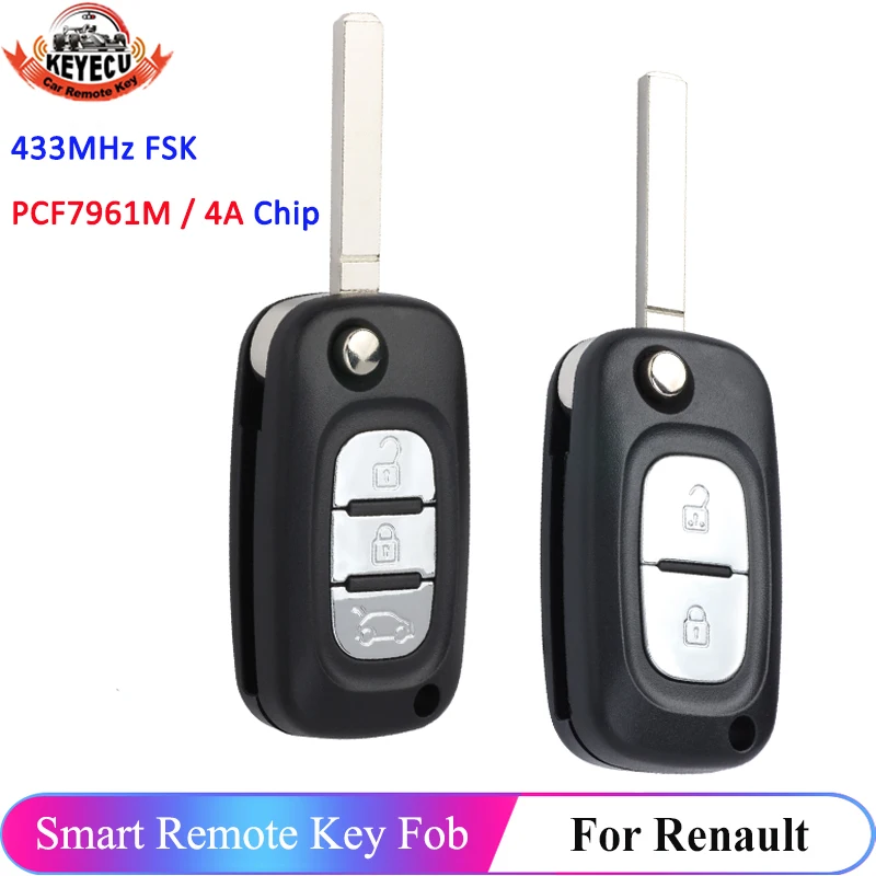 

KEYECU 3 кнопки для Renault Symbol Megane 3 Captur Kadjar LADA Vesta XRAY 2014 2015 2016 2017 2018 2019 дистанционный ключ CWTWB1G767