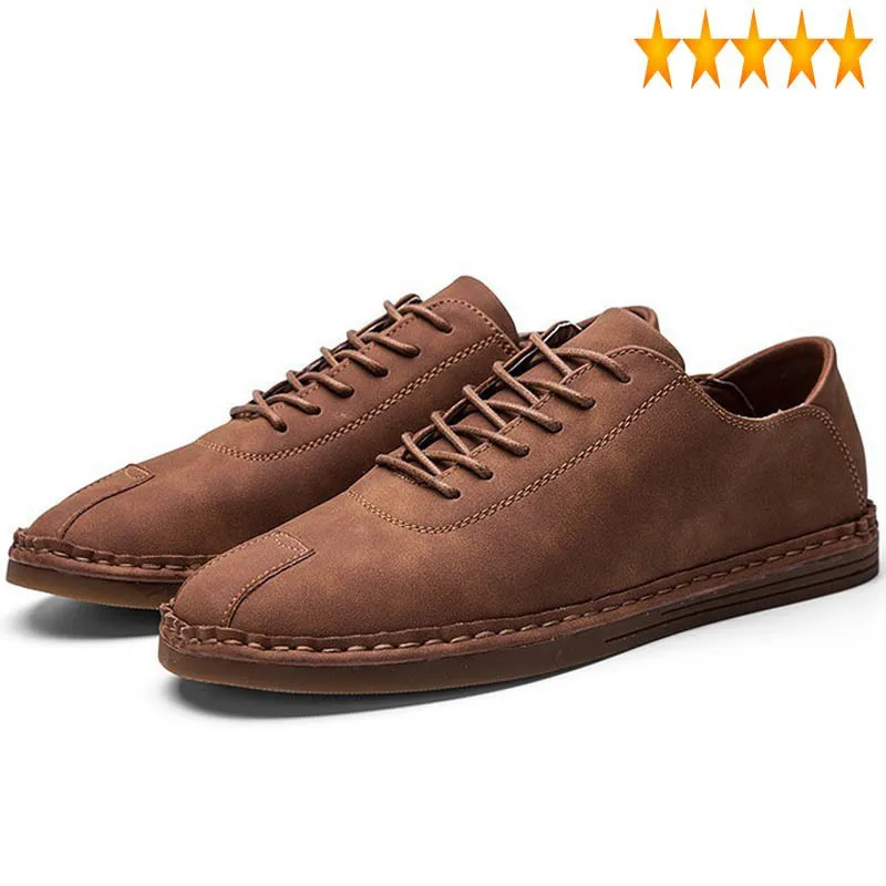 

Mens New Vintage Arrival Fashion Shoes Lace Up Gray Brown Male Footwear Sapatenis Masculinos Casual Lacets Chaussures