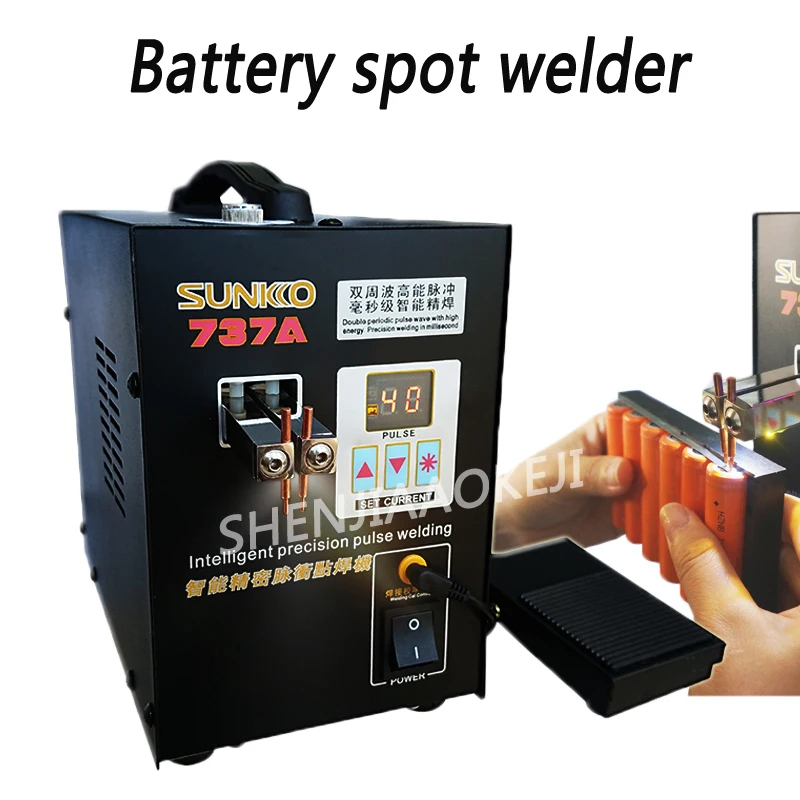 

Battery Spot Welder S737A Miniature Hand-Held Pedal Lithium Battery/Charging Treasure/Nickel Welding Machine 220V 1pc